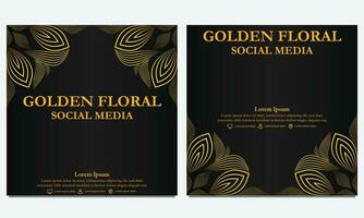 lujo floral social medios de comunicación modelo. adecuado para social medios de comunicación correo, web bandera, cubrir y tarjeta vector