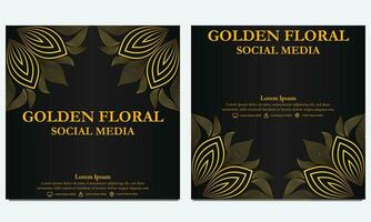 luxury floral social media template. suitable for social media post, web banner, cover and card vector