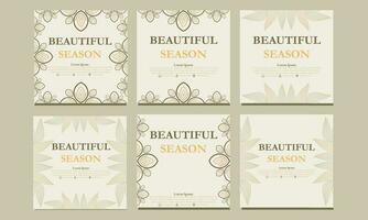 floral social media template. suitable for social media post, web banner, cover and card vector