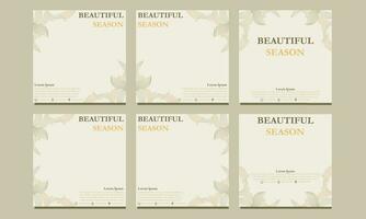 beautiful floral social media template. suitable for social media post, web banner, cover and card vector