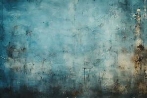 abstract grunge background with space for your text or image, Dirty blue texture, AI Generated photo