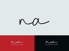 Stylish Signature Na Logo Art, Modern NA Logo Letter Design For Business vector