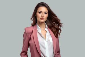 imagen de mujer de negocios en color vestido. ai generativo foto