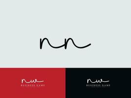 Stylish Signature Nn Logo Art, Modern NN Logo Letter Design For Business vector