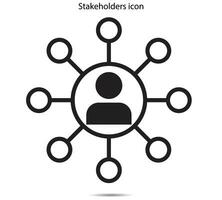 Linear Stakeholders icon vector