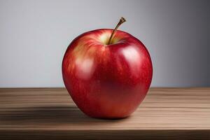 Red juicy apple isolated on white background by AI Generative photo