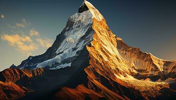 a mountain peak is shown in this image ai generated photo