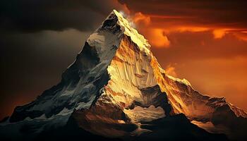 a mountain peak is shown in this image ai generated photo