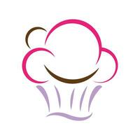 pastel logo icono diseño vector