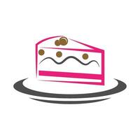 Cake logo icon design vector