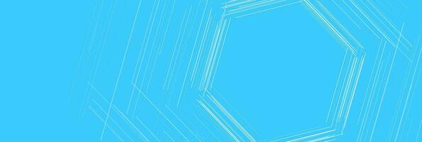 Blue hexagonal linear abstract futuristic tech background vector