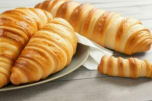 Fresh croissants. AI Generative Pro Photo