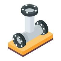 Plumbing Supplies Isometric Icon vector