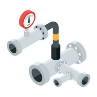 Plumbing Supplies Isometric Icon vector