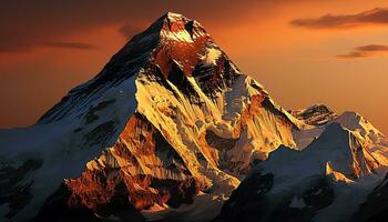 a mountain peak is shown in this image ai generated photo