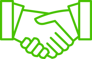 handshake business line icon illustration png