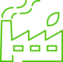grön tillverkning linje ikon illustration png
