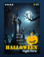 Halloween Flyer Poster psd template