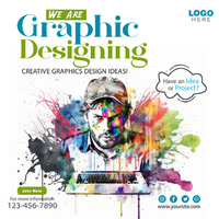 graphique designer agence social médias Publier psd modèle pour gratuit