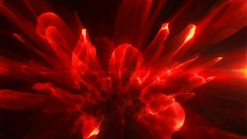 energie abstract rood golven van magie en elektriciteit iriserend gloeiend vloeistof plasma achtergrond video