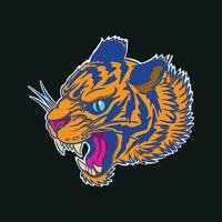 vector Tigre jugador mascota logo modelo para deporte negocios y juego de azar