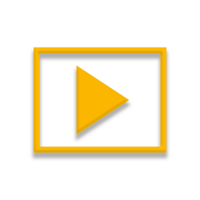 Play illustration of a yellow button png