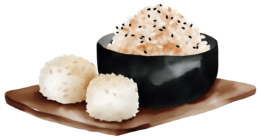 Rice ball. AI Generative png