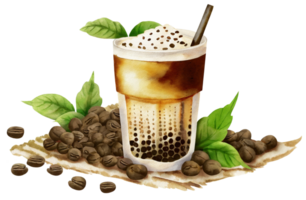 Bubble milk tea. AI Generative png