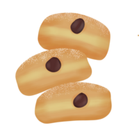 Bomboloni Doughnuts Illustration png