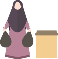 Illustration of a Muslim housewife png