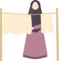 Illustration of a Muslim housewife png