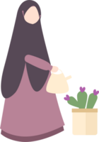 Illustration of a Muslim housewife png