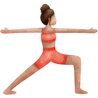 yoga pose, acuarela yoga png