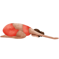 yoga houding, waterverf yoga png