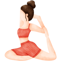 yoga pose, acuarela yoga png