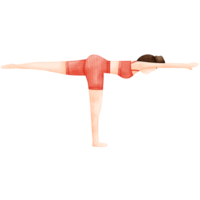 yoga utgör, vattenfärg yoga png