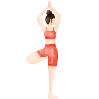 yoga houding, waterverf yoga png