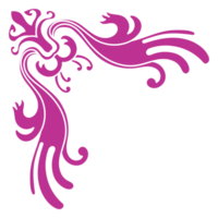 roze wijnoogst hoek, dun lijn Victoriaans midden- leeftijden luxe zwart monogram lijsten, ontwerp elementen verzameling, abstract pictogrammen, gemakkelijk symbolen van bloemen png