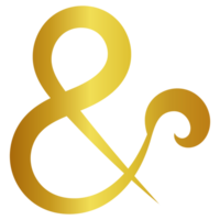 Golden luxury ampersand sign Ampersand border for printing invitations wedding card png
