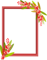 Rectangle floral frame clipart png