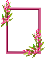 rectángulo floral marco clipart png