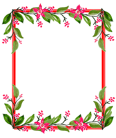 acuarela flor marco clipart. floral frontera ilustración mano dibujado png