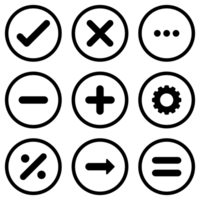 matematica scorretto giusto più icona impostato cerchio schema png