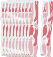 Smoked bacon rows of raw sliced streaky flat design png