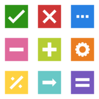 matemática certo errado customizar quadrado símbolo ícone png