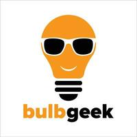 bulb geek logo template, bulb geek vector elements, bulb geek logo illustration