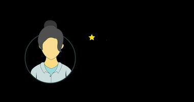 avatar perfil com cinco estrelas positivo Avaliação video