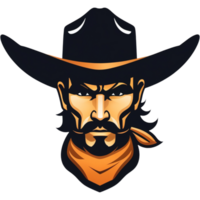 cow-boy logo icône. ai génératif png