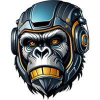 Gorilla Roboter Hemd Design. ai generativ png