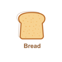 Brot Symbol. Hintergrund. kostenlos Raum zum Text. Brot Logo Design. Brot Toast zum Sandwich. png